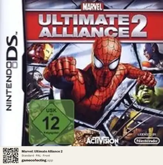 Marvel: Ultimate Alliance 2 Nintendo DS, PAL box front