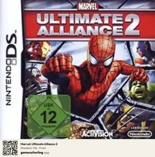 Marvel: Ultimate Alliance 2 Nintendo DS, PAL box front