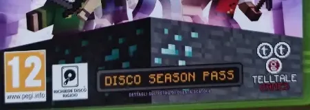 Minecraft: Story Mode, the PEGI square on its front