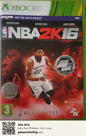 NBA 2K16 Xbox 360, PAL box front