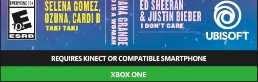 Just Dance 2020, the ESRB box on its front