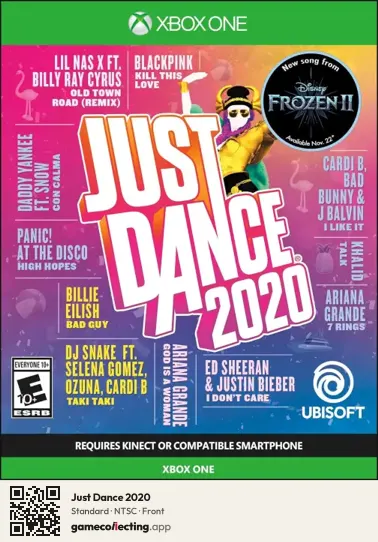 Just Dance 2020 Xbox One, NTSC box front