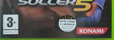 Pro Evolution Soccer 5, the PEGI square on its front