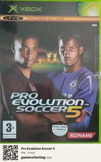 Pro Evolution Soccer 5 Xbox, PAL box front
