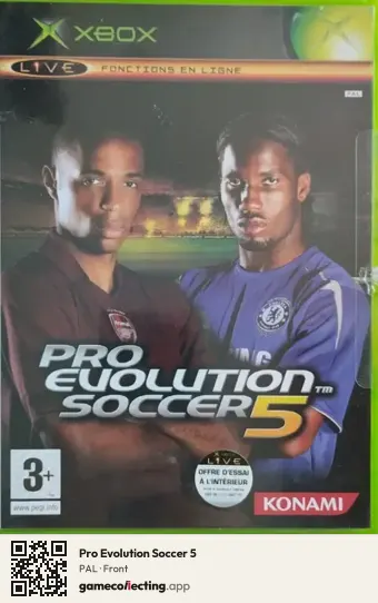 Pro Evolution Soccer 5 Xbox, PAL box front