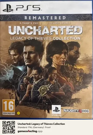 Uncharted: Legacy of Thieves Collection PlayStation 5, Germany box front