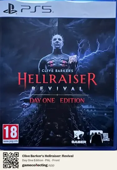 Clive Barker's Hellraiser: Revival PlayStation 5, PAL box front