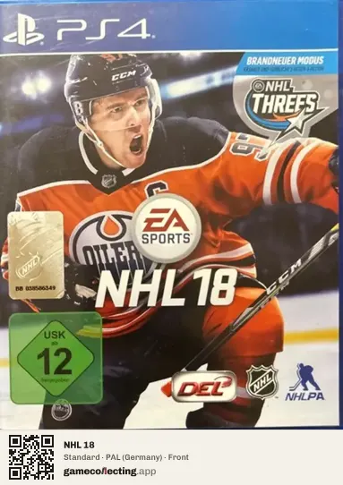 NHL 18 PlayStation 4, Germany box front