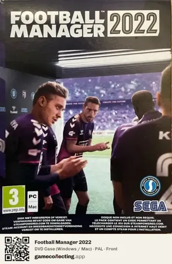 Football Manager 2022 Computer, PAL box front