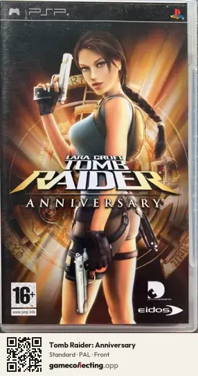 Tomb Raider: Anniversary PlayStation Portable, PAL box front