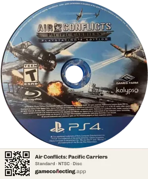 Air Conflicts: Pacific Carriers PlayStation 4, NTSC disc
