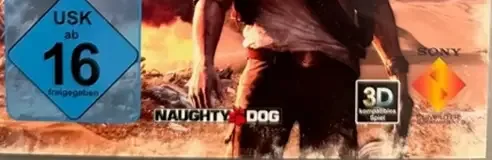 Uncharted 3: Drake's Deception, the USK square on its front