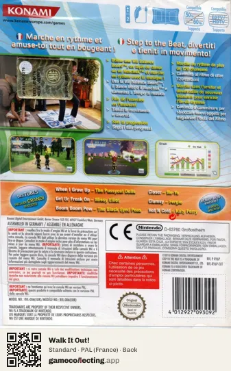 Walk It Out! Nintendo Wii, France box back