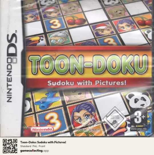 Toon-Doku: Sudoku with Pictures! Nintendo DS, PAL box front