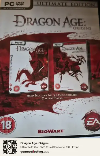 Dragon Age: Origins Computer, PAL box front