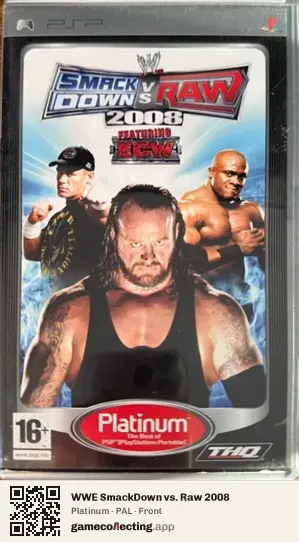 WWE SmackDown vs. Raw 2008 PlayStation Portable, PAL box front