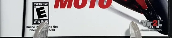 Ducati Moto, the ESRB box on its front