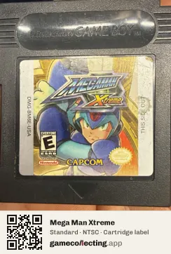 Mega Man Xtreme Game Boy Color, NTSC cartridge label