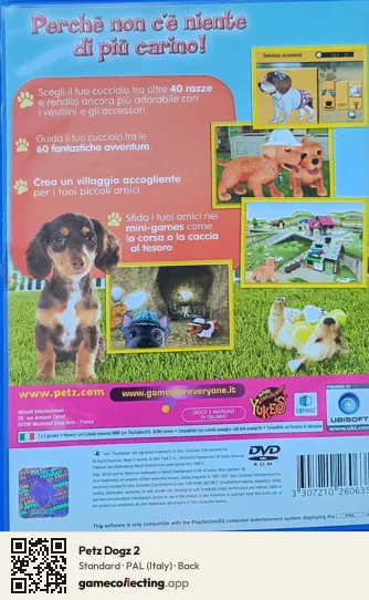 Petz Dogz 2 PlayStation 2, Italy box back