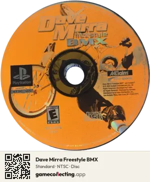Dave Mirra Freestyle BMX PlayStation, NTSC disc