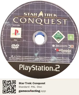 Star Trek: Conquest PlayStation 2, PAL disc