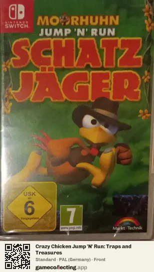 Crazy Chicken Jump 'N' Run: Traps and Treasures Nintendo Switch, Germany box front