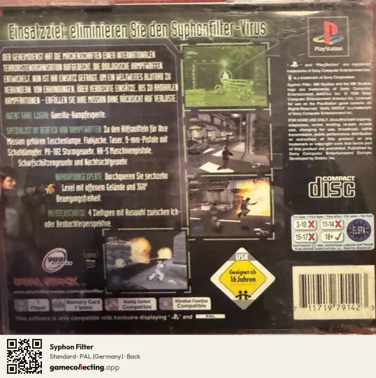 Syphon Filter PlayStation, Germany box back