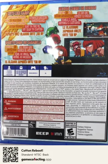 Cotton Reboot! PlayStation 4, NTSC box back