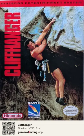 Cliffhanger Nintendo Entertainment System, NTSC box front