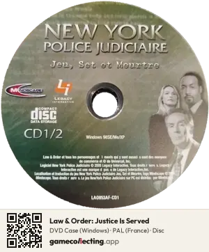 Law & Order: Justice Is Served Computer, PAL disc