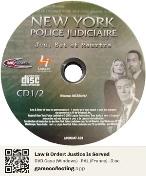 Law & Order: Justice Is Served Computer, PAL disc