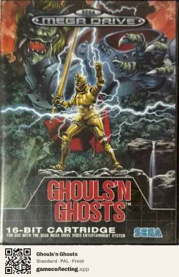 Ghouls'n Ghosts Sega Mega Drive / Genesis, PAL box front
