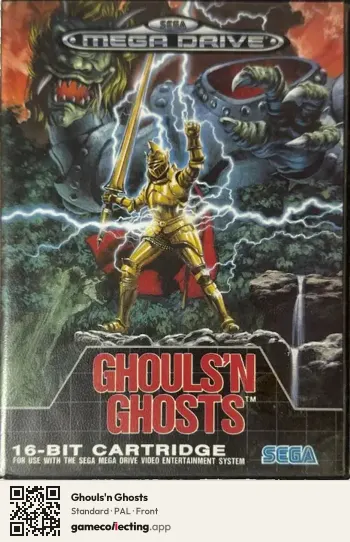 Ghouls'n Ghosts Sega Mega Drive / Genesis, PAL box front