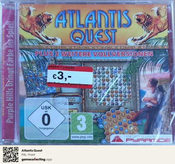 Atlantis Quest Computer, PAL box front