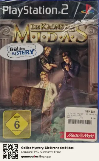 Galileo Mystery: Die Krone des Midas PlayStation 2, Germany box front