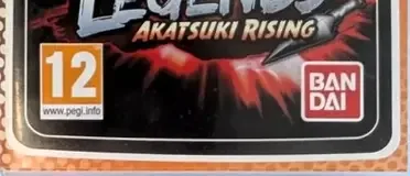 Naruto Shippuden Legends: Akatsuki Rising, the PEGI square on its front