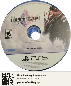 Final Fantasy Resonance PlayStation 5, NTSC disc