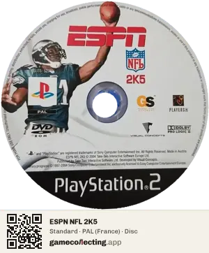 ESPN NFL 2K5 PlayStation 2, PAL disc
