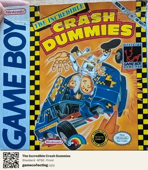 The Incredible Crash Dummies Game Boy, NTSC box front