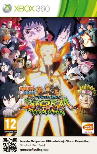 Naruto Shippuden: Ultimate Ninja Storm Revolution Xbox 360, PAL box front