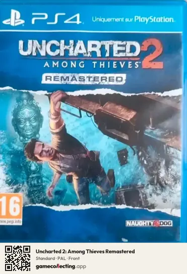 Uncharted 2: Among Thieves Remastered PlayStation 4, PAL box front