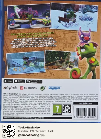 Yooka-Replaylee PlayStation 5, Germany box back