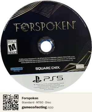 Forspoken PlayStation 5, NTSC disc