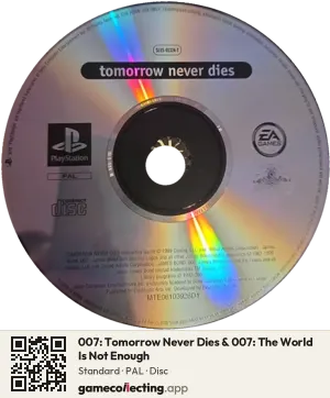 007: Tomorrow Never Dies & 007: The World Is Not Enough PlayStation, PAL disc