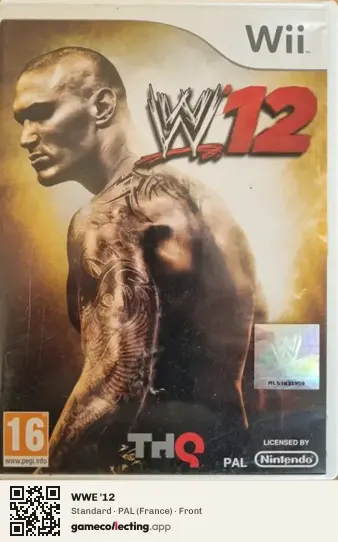 WWE '12 Nintendo Wii, France box front
