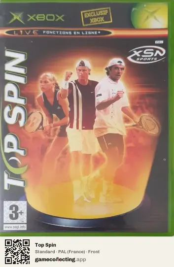 Top Spin Xbox, France box front