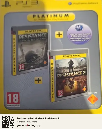 Resistance: Fall of Man & Resistance 2 PlayStation 3, PAL box front