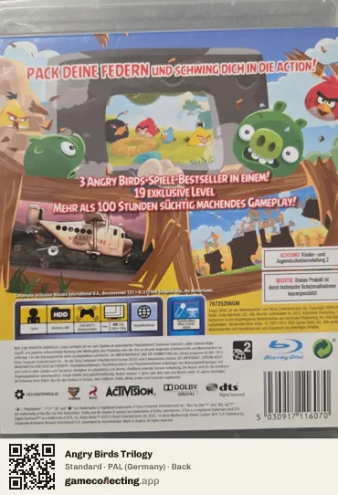 Angry Birds Trilogy PlayStation 3, Germany box back