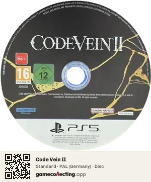Code Vein II PlayStation 5, PAL disc