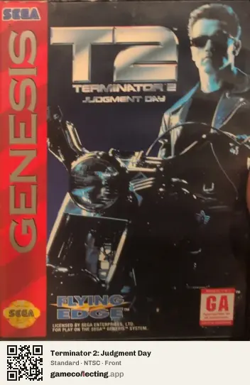 Terminator 2: Judgment Day Sega Mega Drive / Genesis, NTSC box front